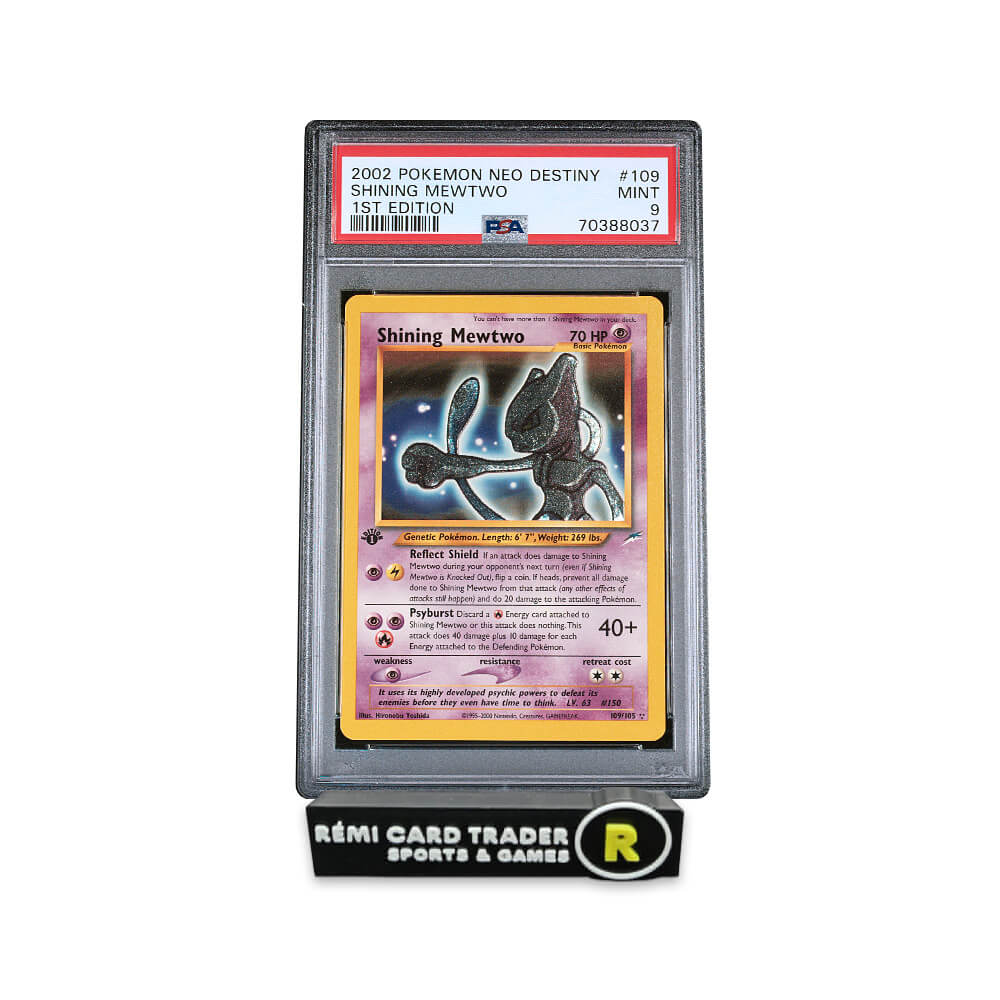 POKÉMON 2002 SHINING MEWTWO (NEO DESTINY 1ST EDITION) #109 PSA MINT 9