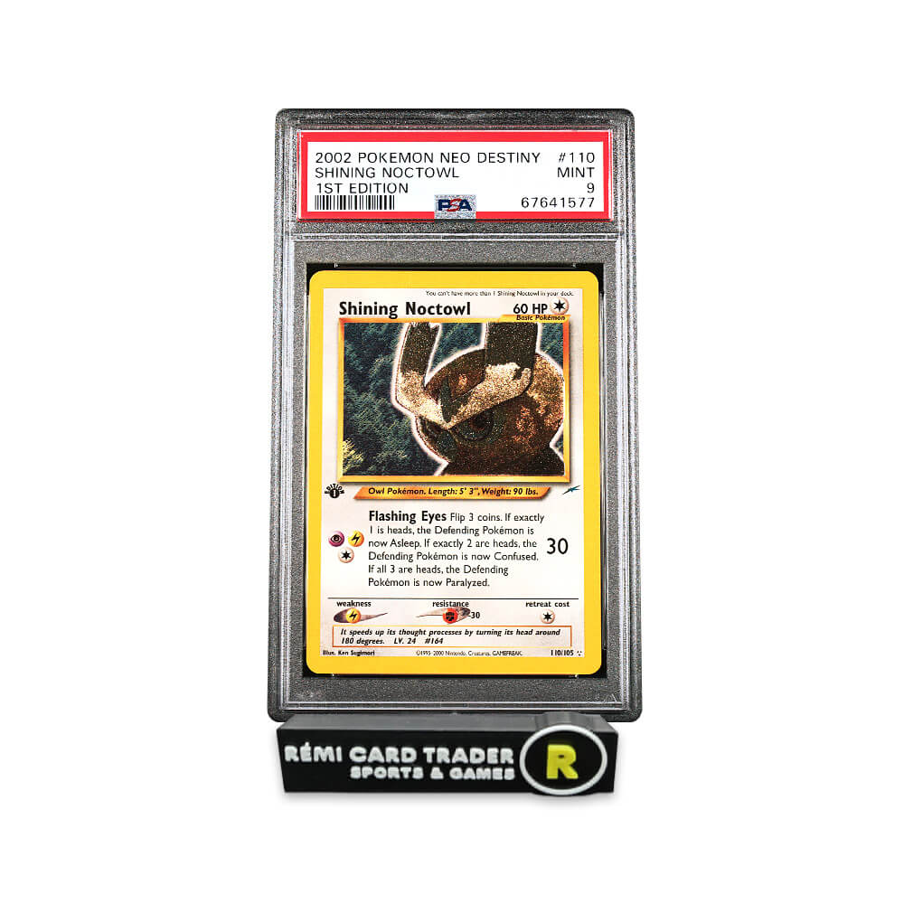 POKÉMON 2002 SHINING NOCTOWL (NEO DESTINY 1ST EDITION) #110 PSA MINT 9