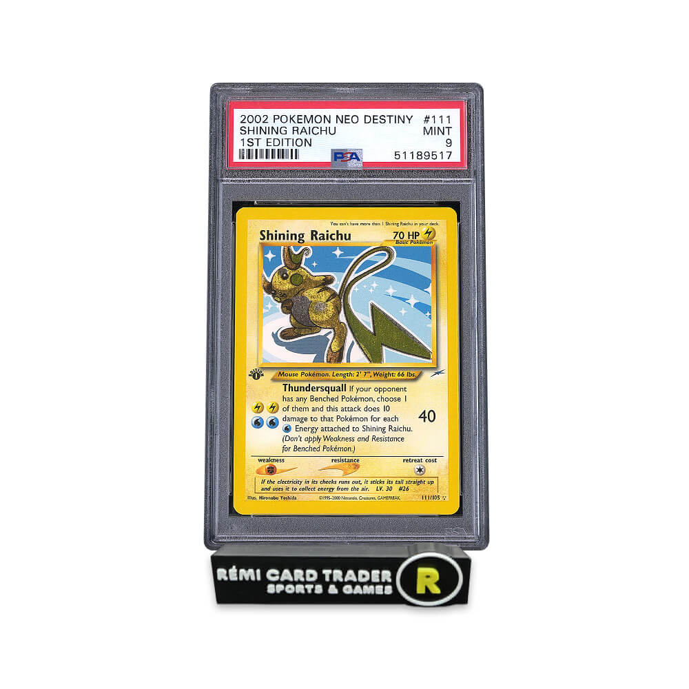 POKÉMON 2002 SHINING RAICHU (NEO DESTINY 1ST EDITION) #111 PSA MINT 9