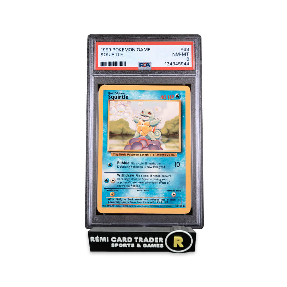 POKÉMON 1999 SQUIRTLE (POKEMON GAME) #63 PSA NM-MT 8