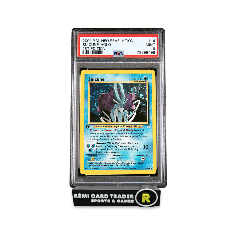 POKÉMON 2001 SUICUNE (NEO REVELATION 1ST EDITION) #14 PSA MINT 9