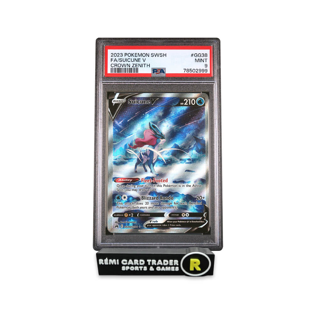 POKÉMON 2023 SUICUNE V (CROWN ZENITH) #GG38 PSA MINT 9