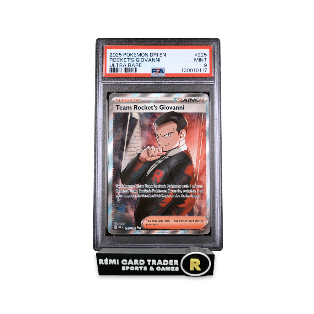 POKÉMON 2025 TEAM ROCKET'S GIOVANNI (DESTINED RIVALS) #225 PSA MINT 9