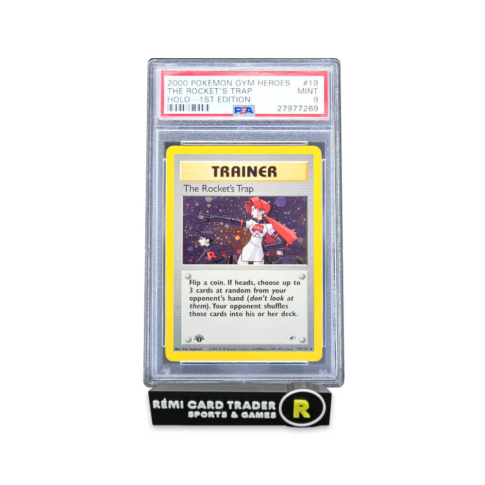 POKÉMON 2000 THE ROCKET'S TRAP (GYM HEROES 1ST EDITION) #19 PSA MINT 9