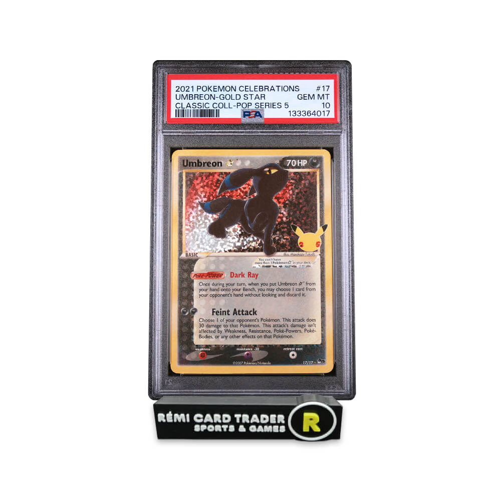 POKÉMON 2021 UMBREON GOLD STAR (CELEBRATIONS CLASSIC COLLECTION) #17 PSA GEM MT 10