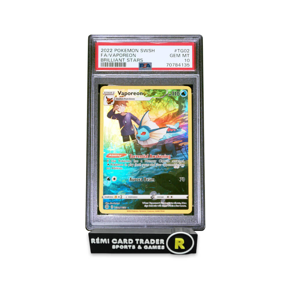 POKÉMON 2022 VAPOREON (BRILLIANT STARS) #TG02 PSA GEM MT 10