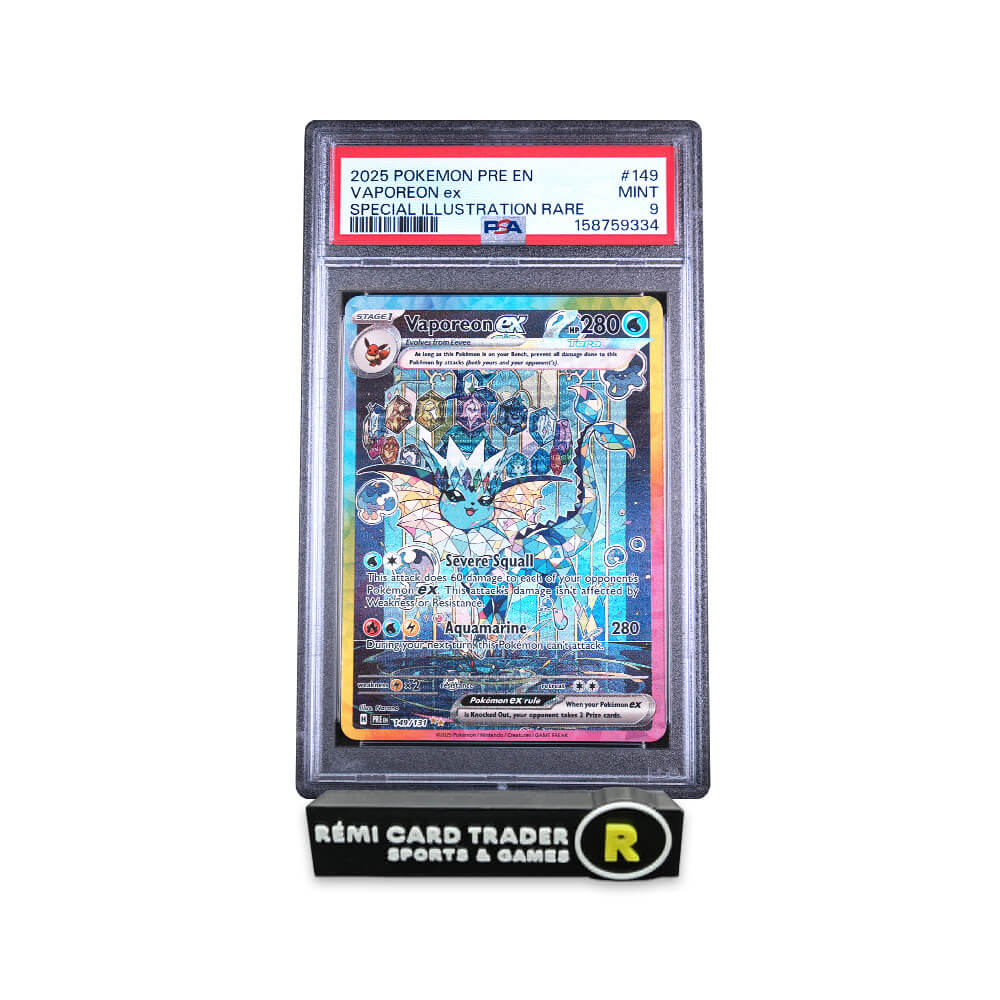 POKÉMON 2025 VAPOREON EX (PRISMATIC EVOLUTIONS) #149 PSA MINT 9