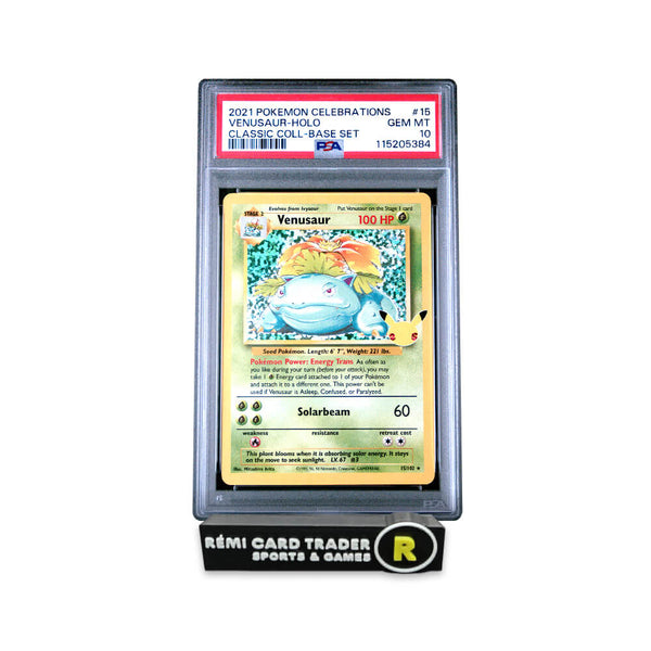 POKÉMON 2021 VENUSAUR (CELEBRATIONS CLASSIC COLLECTION) #15 PSA GEM MT