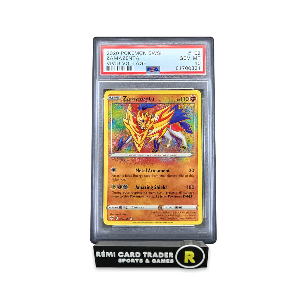 POKÉMON 2020 ZAMAZENTA (VIVID VOLTAGE) #102 PSA GEM MT 10