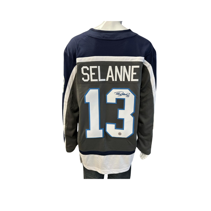 Official Autographed Retro Fanatics Jersey - Teemu Selanne