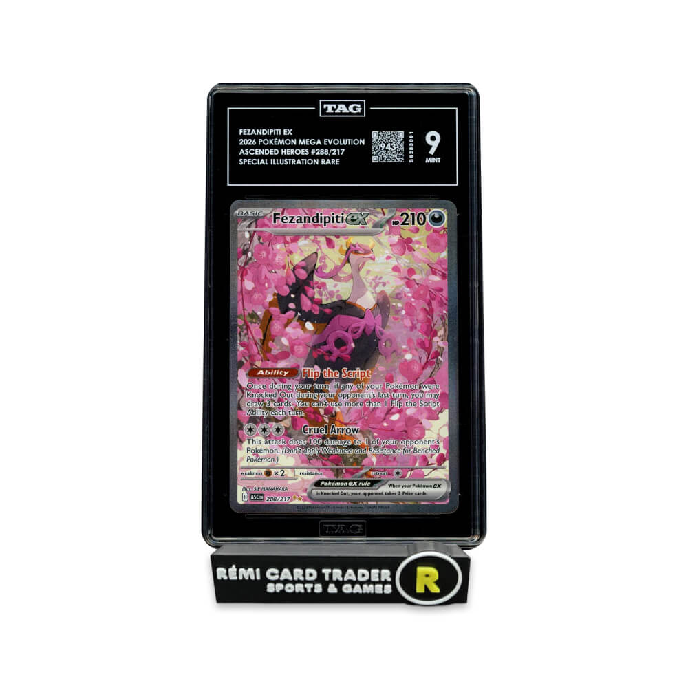 POKÉMON 2026 FEZANDIPITI EX (ASCENDED HEROES) #288 TAG MINT 9