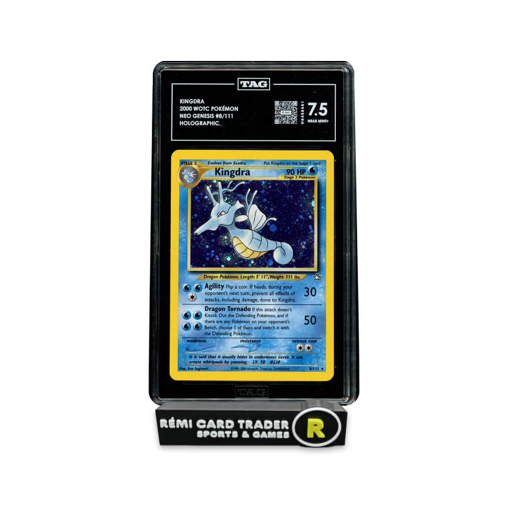 POKÉMON 2000 KINGDRA (NEO GENESIS) #8 TAG NEAR MINT+ 7.5