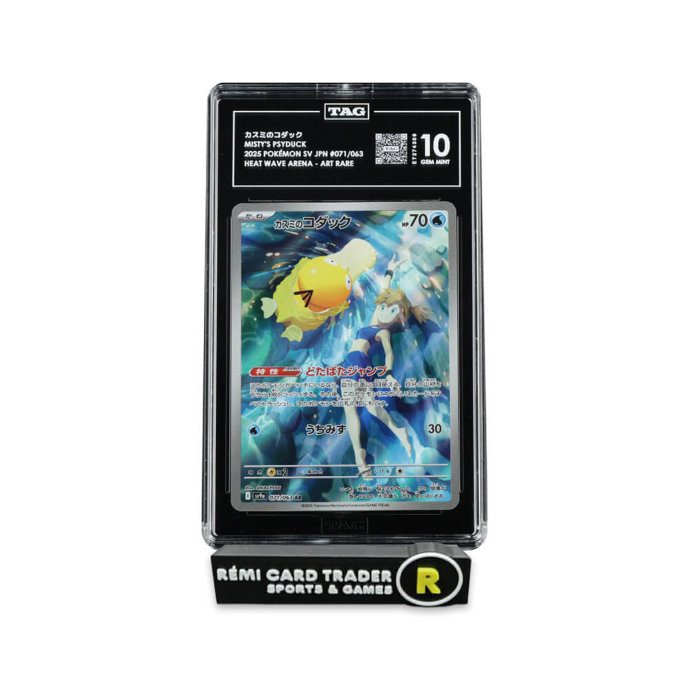 POKÉMON 2025 MISTY'S PSYDUCK (JAPANESE HEAT WAVE ARENA) #071 TAG GEM MINT 10