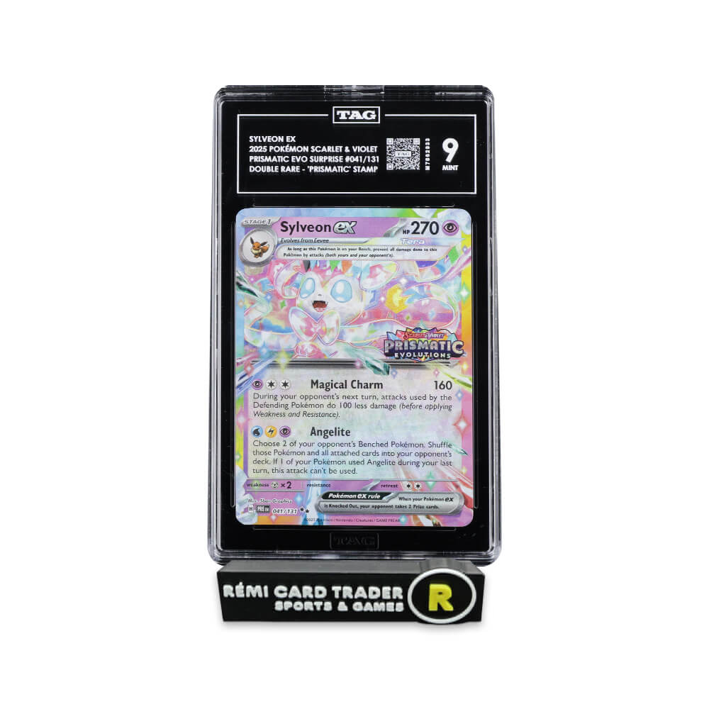 POKÉMON 2025 SYLVEON EX (PRISMATIC EVOLUTIONS STAMP) #041 TAG MINT 9