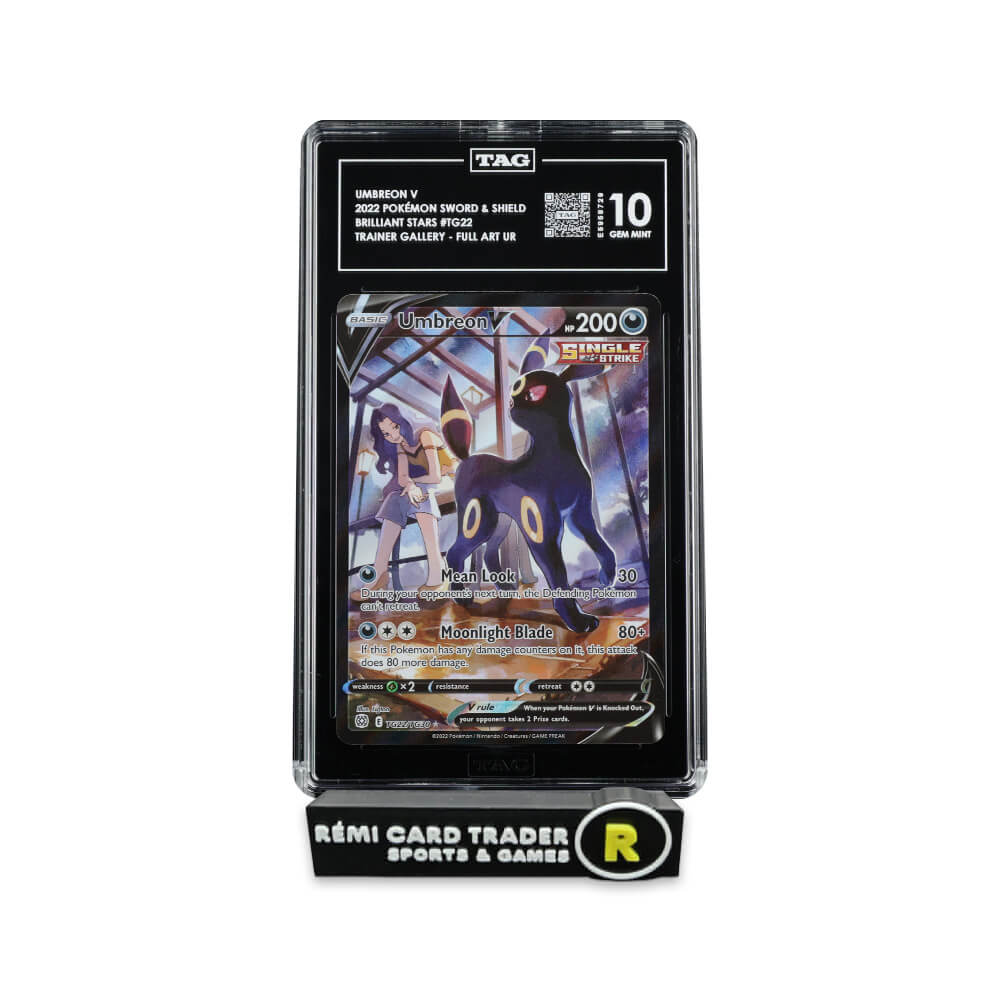 POKÉMON 2022 UMBREON V (BRILLIANT STARS TRAINER GALLERY) #TG22 TAG GEM MINT 10