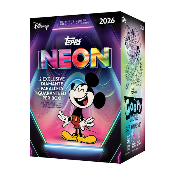 Topps Disney NEON カード + ディズニートランプ２個 2026 Topps Disney Neon Value Box