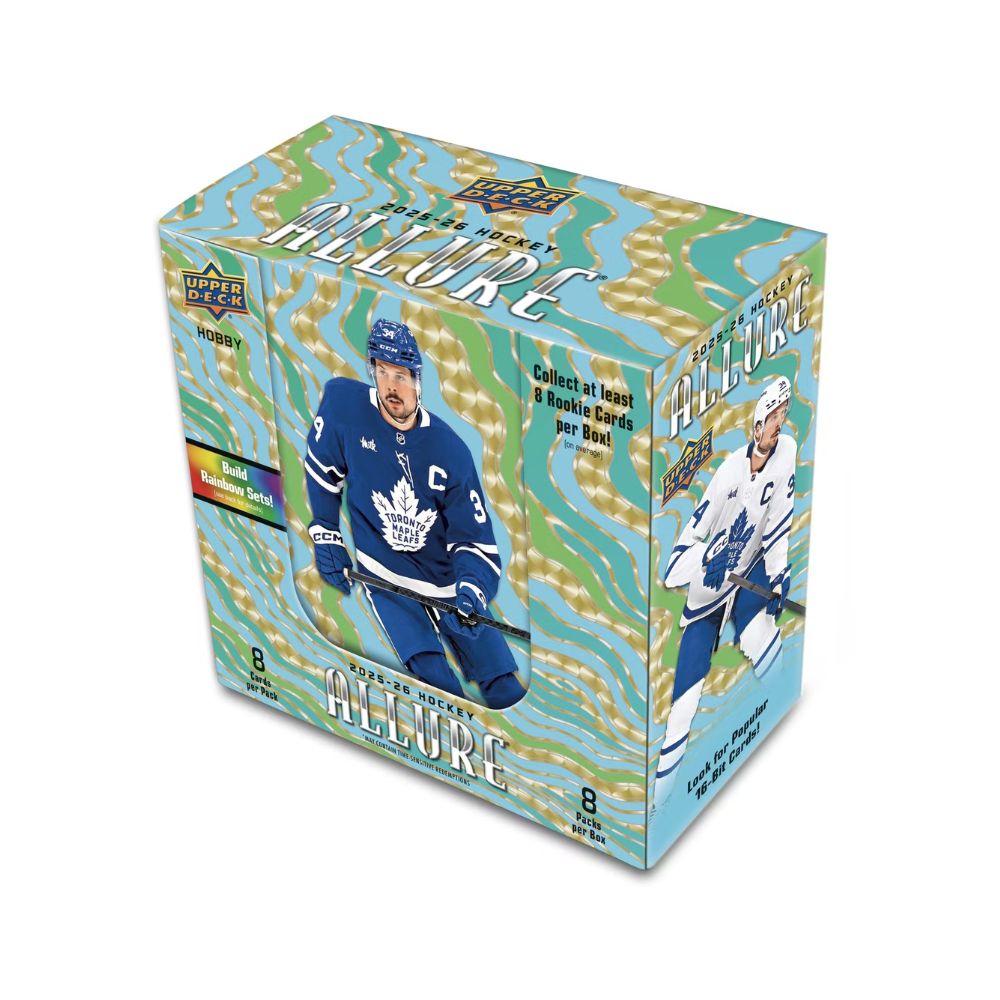 2025-26 Upper Deck Allure Hockey Hobby Box - Sealed case of 18 boxes