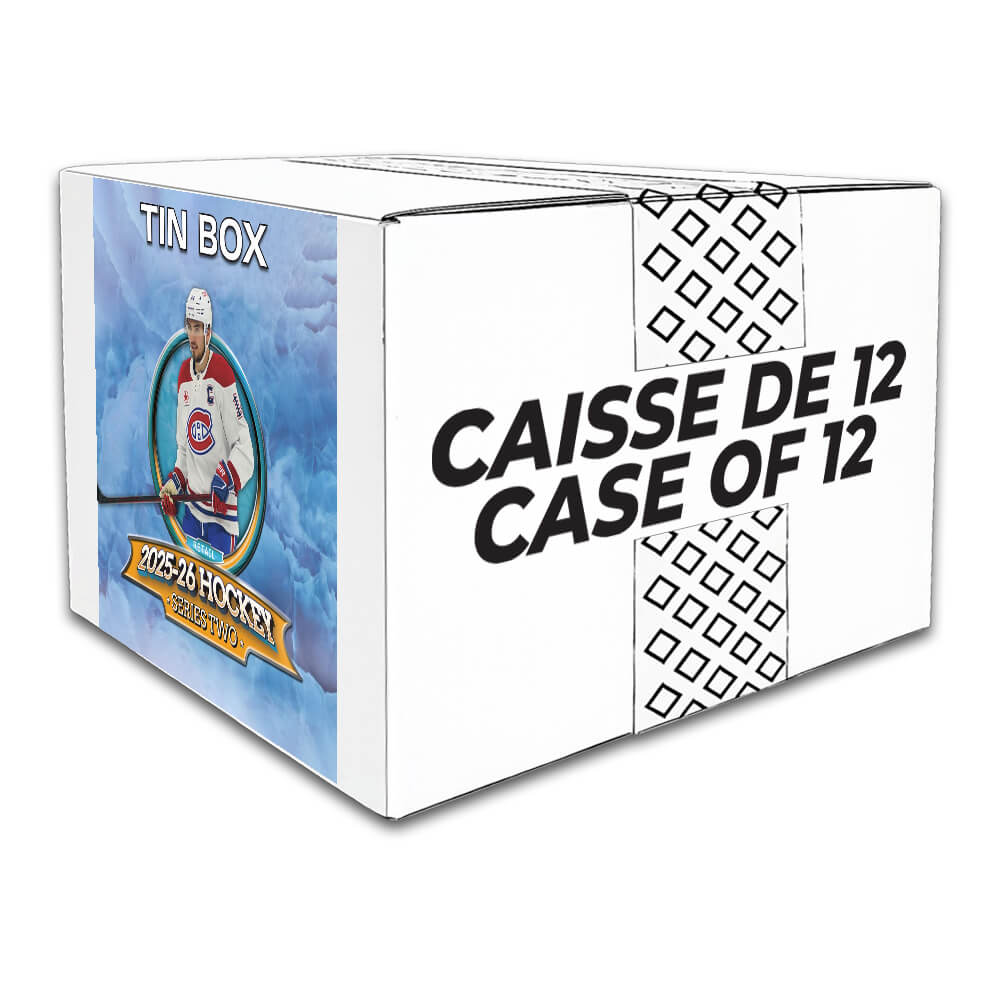 2025-26 Upper Deck Series 2 Tin Box - Caisse Scellée de 12 Boîtes