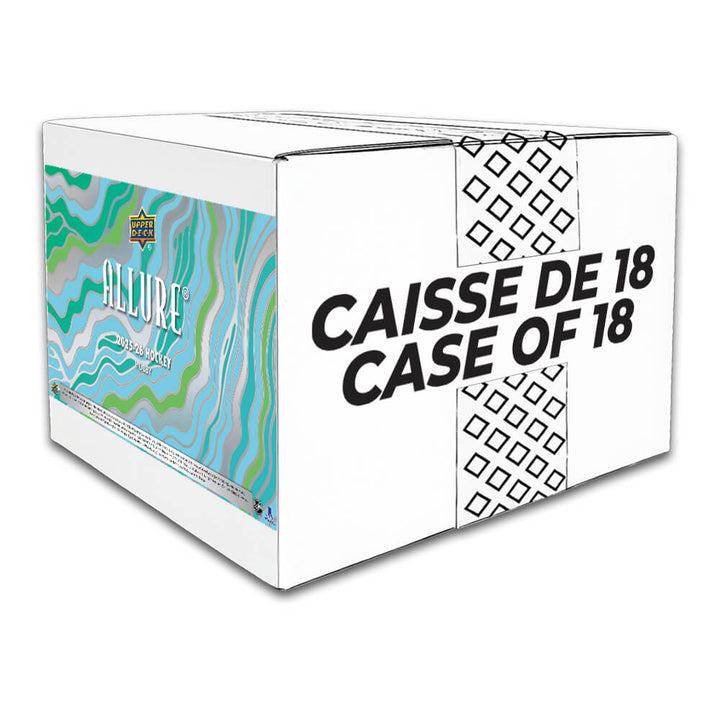 2025-26 Upper Deck Allure Hockey Hobby Box - Caisse Scellée de 18 boîtes