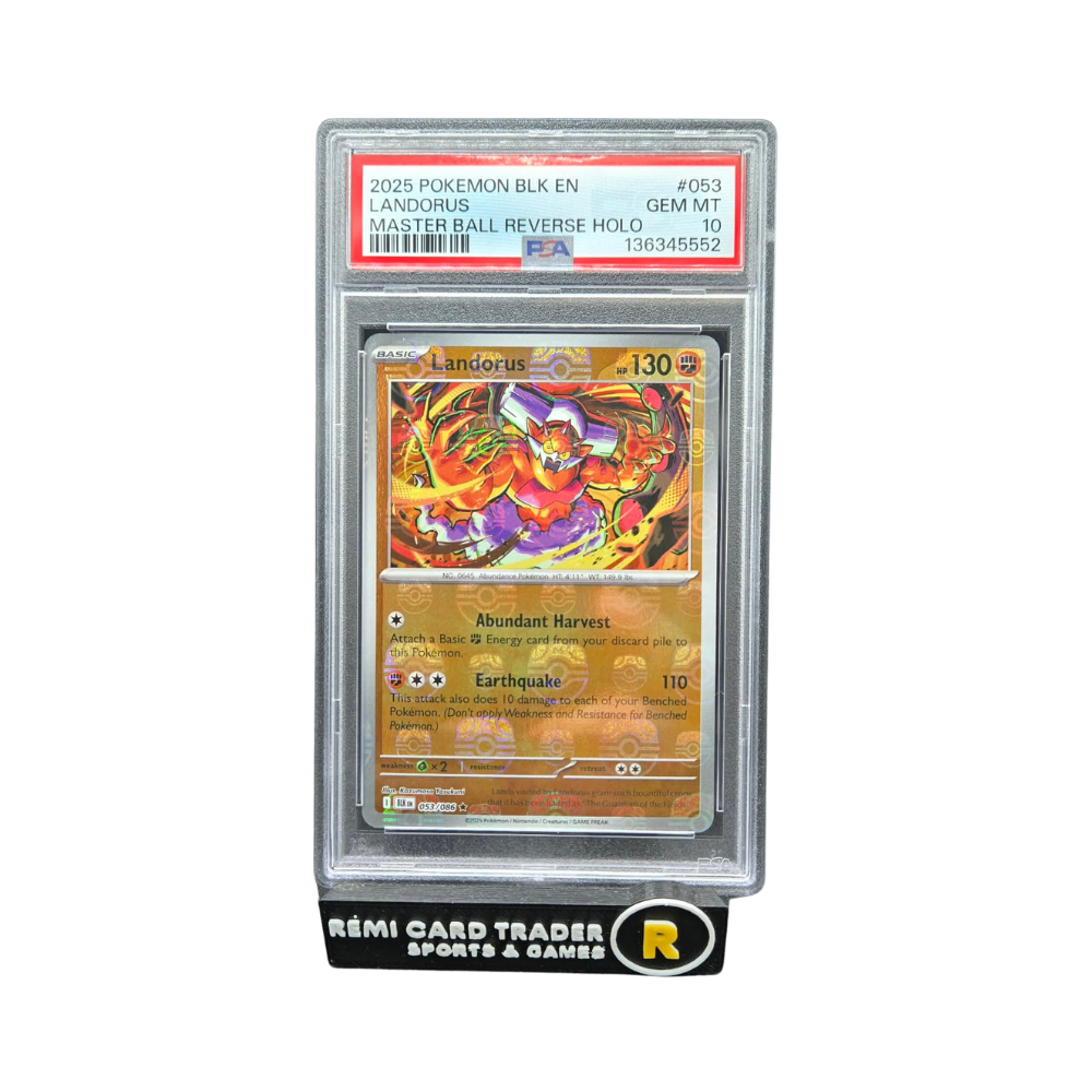 POKÉMON 2025 LANDORUS (BLACK BOLT) MASTER BALL #053 PSA GE MT 10