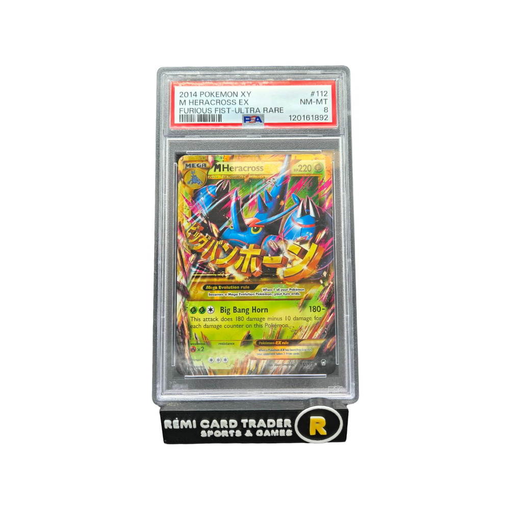 POKÉMON 2014 M HERACROSS EX (XY FURIOUS FIST) #112 PSA NM-MT 8