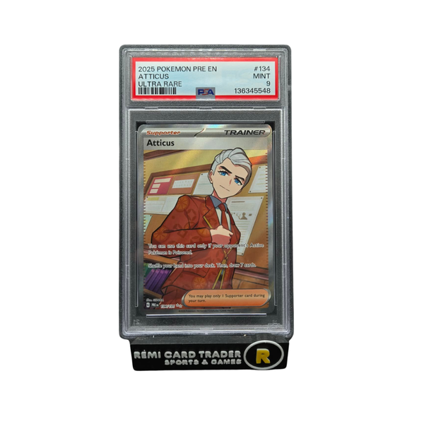 POKMON 2025 ATTICUS (PRISMATIC EVOLUTIONS) #134 PSA MINT 9 POKMON 2025 ATTICUS (PRISMATIC EVOLUTIONS) #134 PSA MINT 9