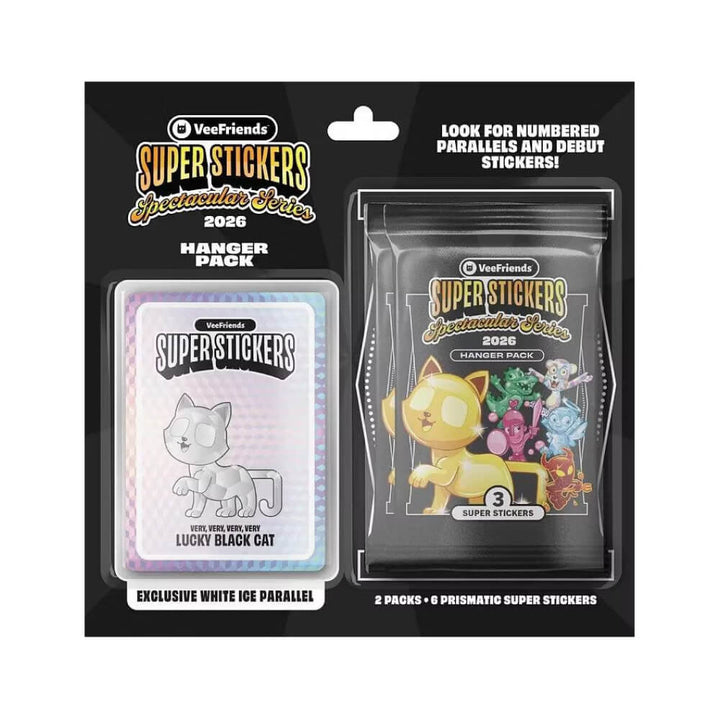 VeeFriends - 2026 Super Stickers Spectacular Series - White Ice Parallels Hanger Pack