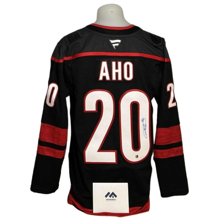 Chandail Officiel Autographié Fanatics Premium - Sebastian Aho noir