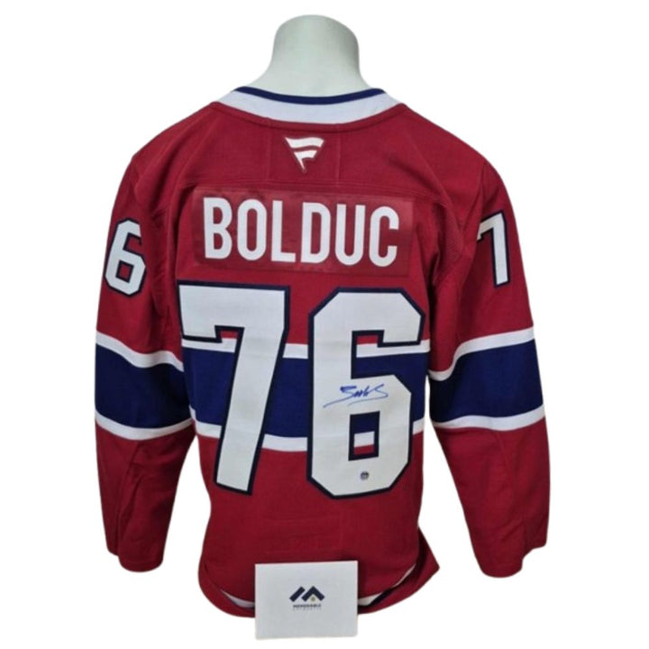 Chandail Officiel Autographié Fanatics premium - Zachary Bolduc rouge