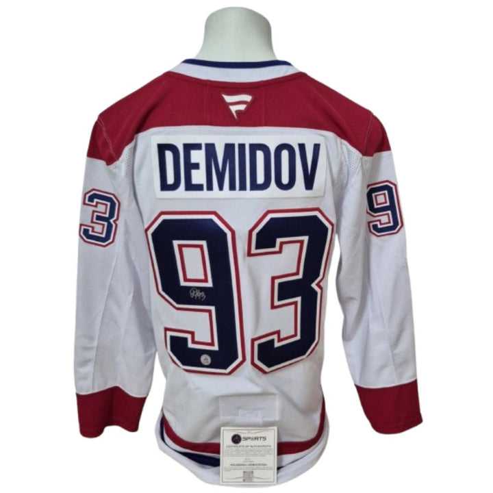 Chandail Officiel Autographié Fanatics Premium - Ivan Demidov blanc