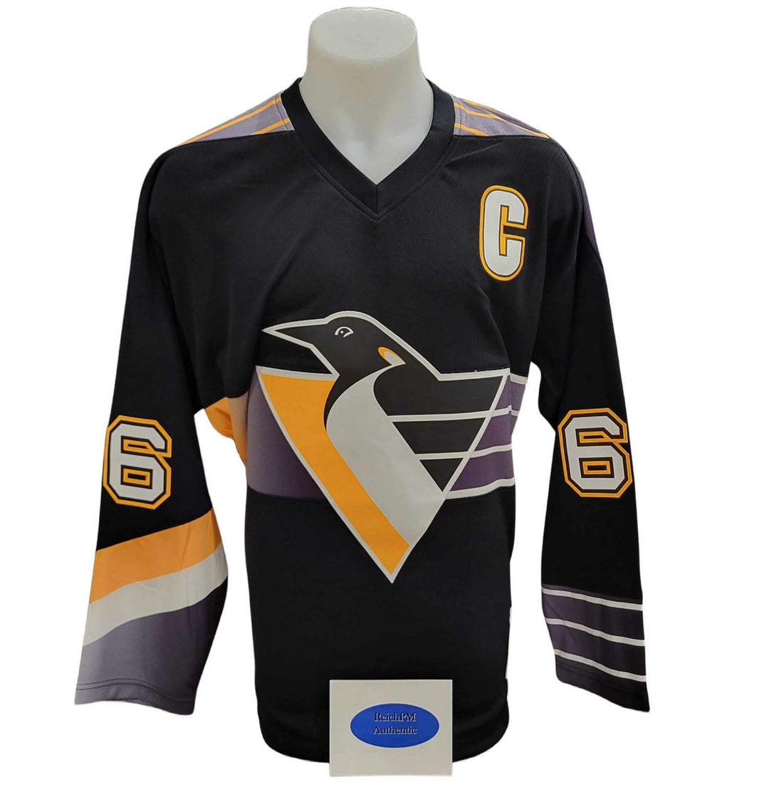 Chandail officiel Mitchell and Ness signé - Mario Lemieux ROBO 96-97 Ajs et Sign on Sport coa