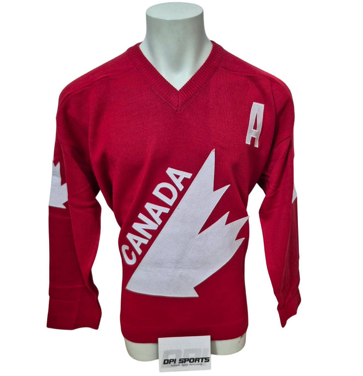 Chandail officiel en laine signé - Mark Messier rouge DPI coa