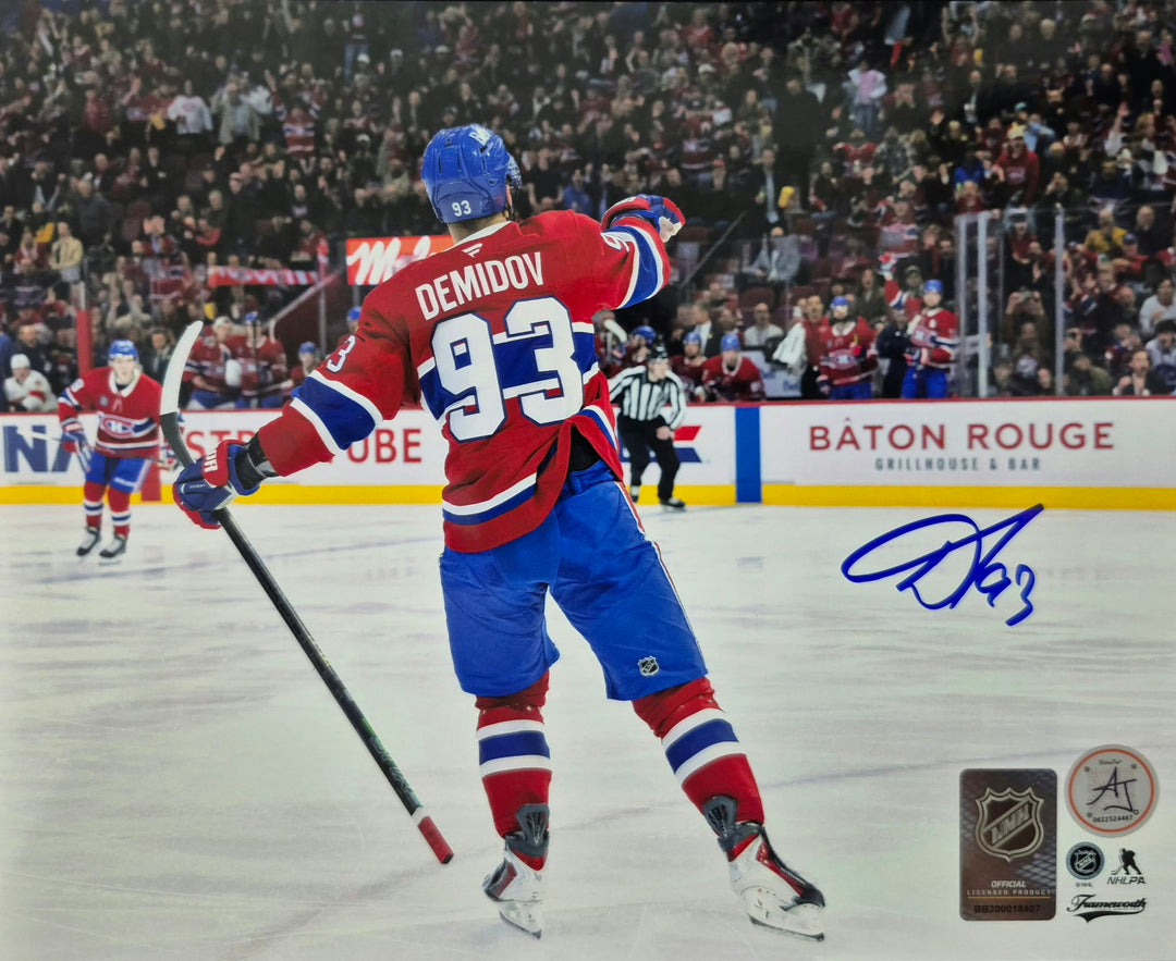 Photo officielle 8x10 signée - Ivan Demidov back celly Ajs coa