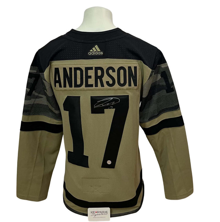 Chandail officiel Adidas signé - Josh Anderson militaire Starside coa