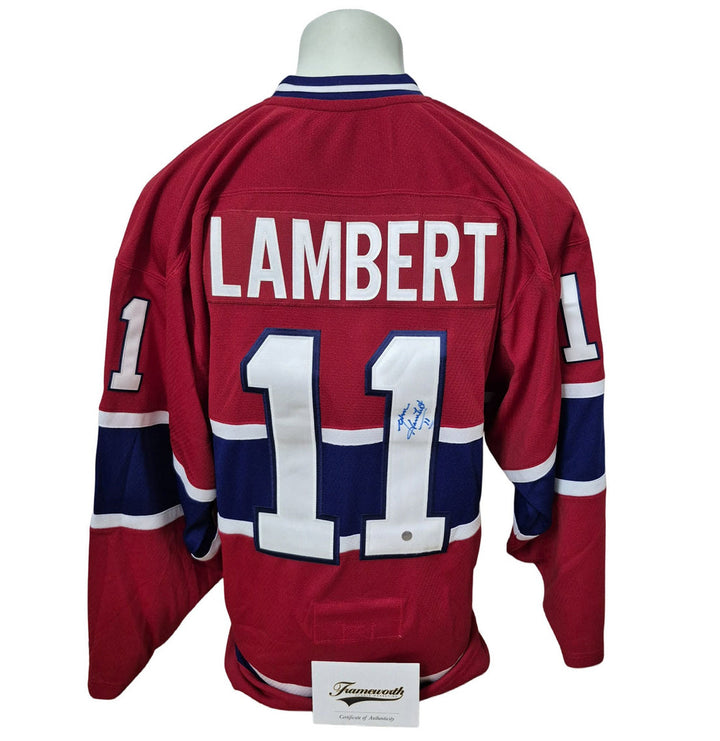 Chandail officiel Adidas Classic signé - Yvon Lambert domicile Frameworth coa