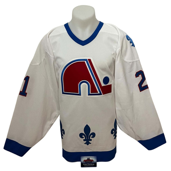 Chandail officiel CCM vintage signé - Peter Forsberg blanc inscrit HOF 2014 Hockey Ink coa