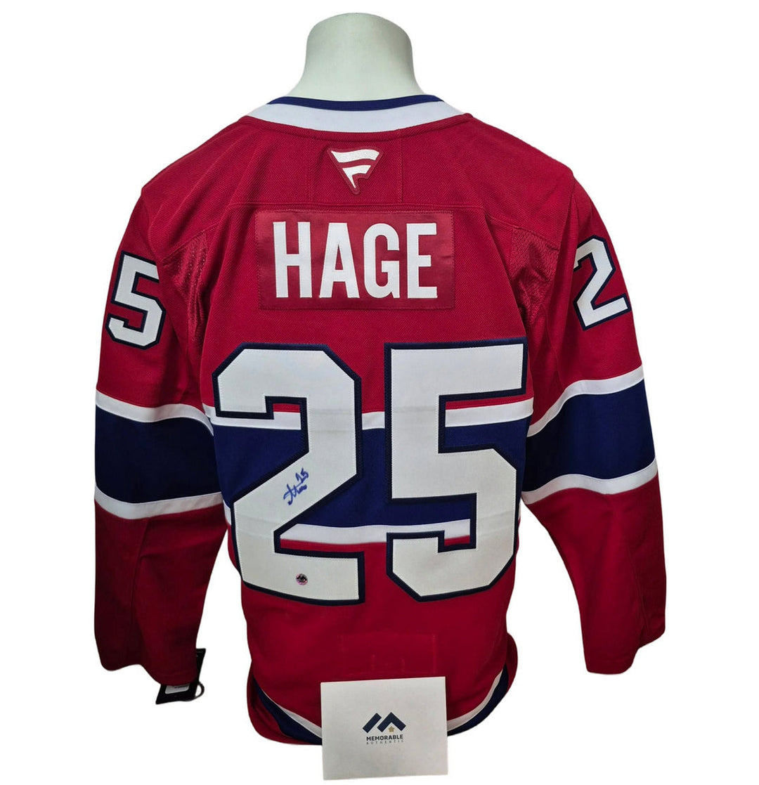 Chandail officiel Fanatics Premium signé - Michael Hage domicile Memorable coa