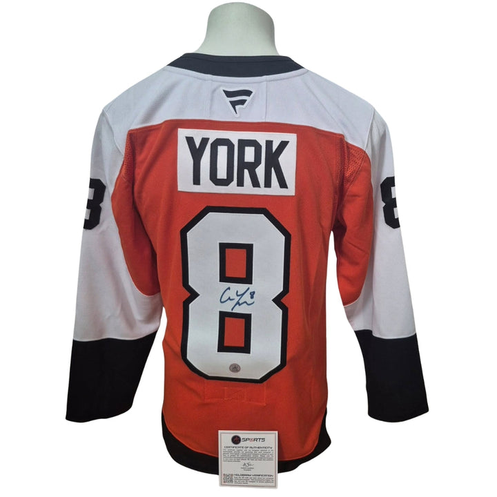 Chandail officiel Fanatics Premium signé - Cam York domicile Ajs coa
