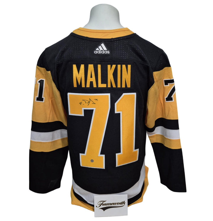 Chandail officiel Adidas signé - Evgeny Malkin domicile Frameworth et Malkin coa