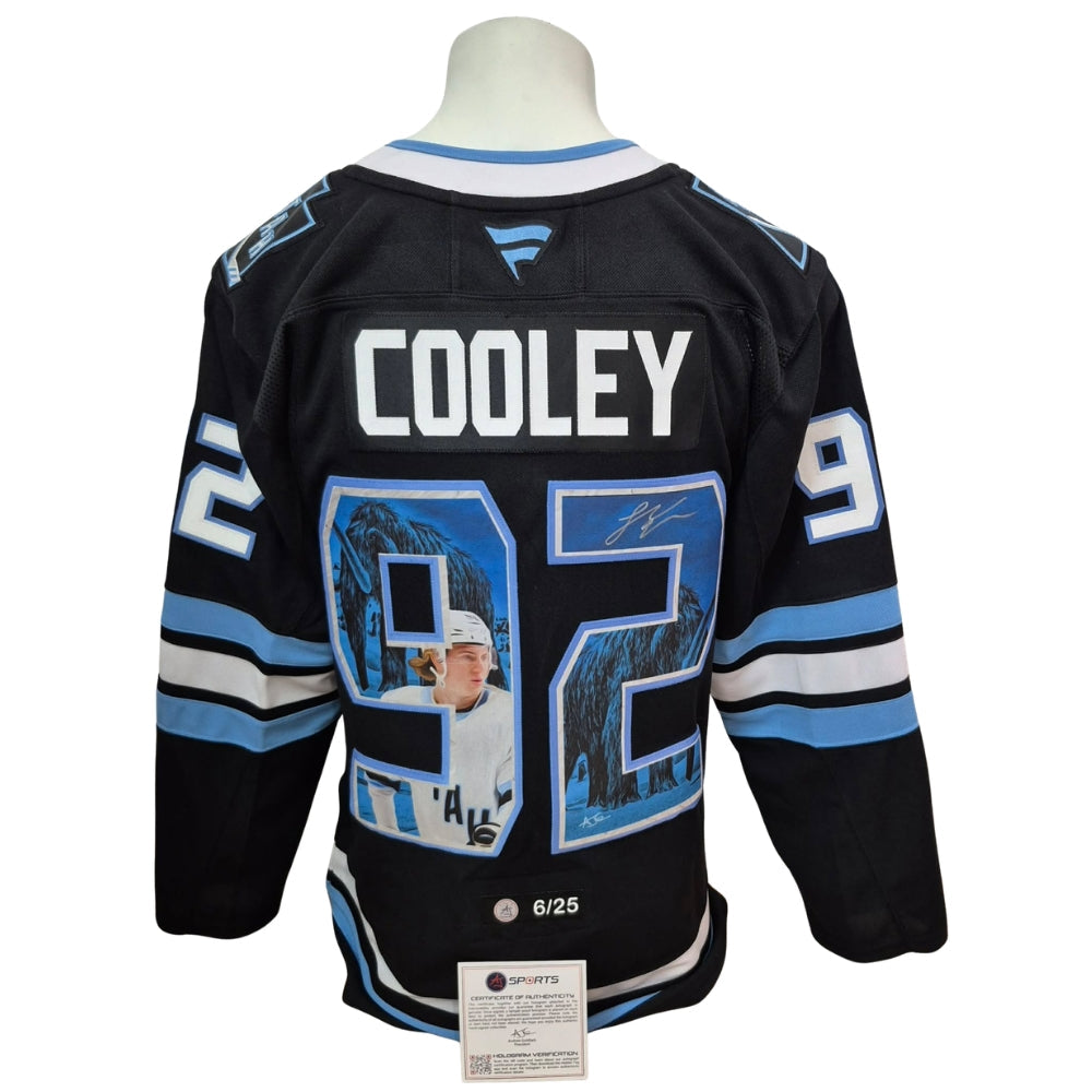 Chandail officiel Fanatics Premium signé - Logan Cooley domicile LE Art Jersey AJs coa
