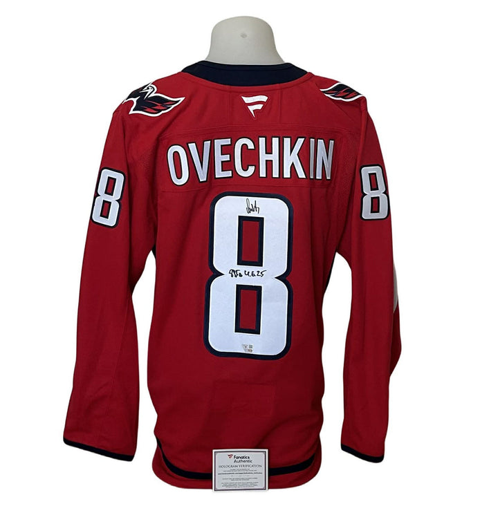 Official Fanatics Premium signed jersey - Alex Ovechkin home registered 895 Goals Fanatics coa