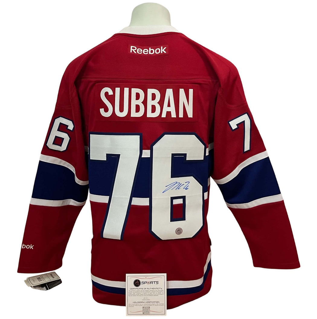 Chandail officiel Reebok signé - PK Subban domicile AJs coa