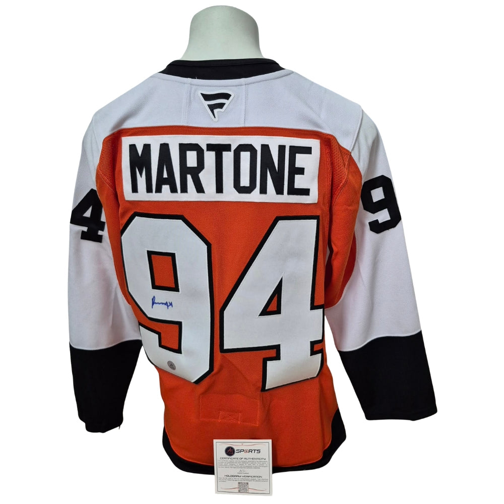 Chandail officiel Fanatics Premium signé - Porter Martone domicile Ajs coa