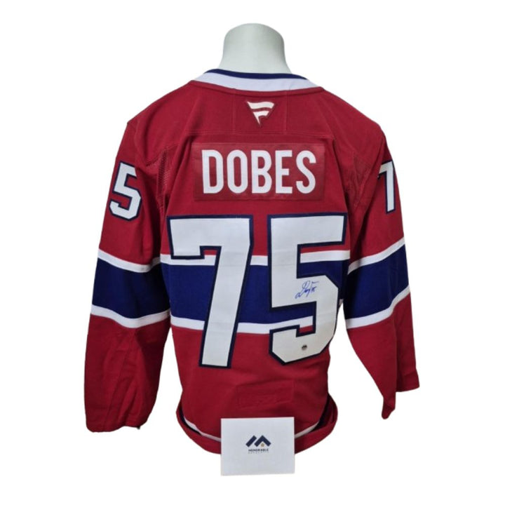 Chandail officiel Fanatics Premium signé - Jakub Dobes domicile Memorable coa