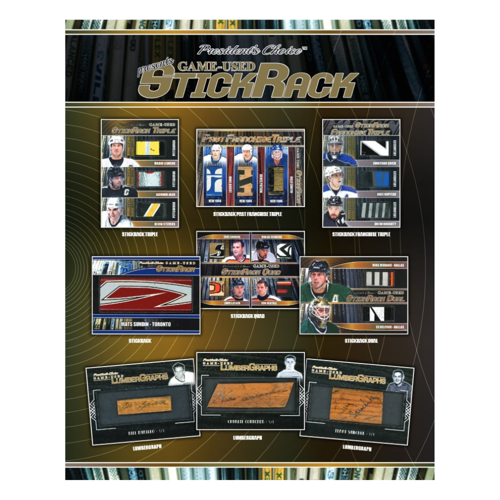 2020-21 President's Choice Game Used Stickrack Hockey Hobby Box