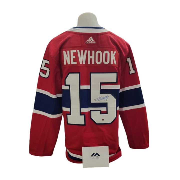 Chandail Officiel Autographié Adidas - Alex Newhook rouge