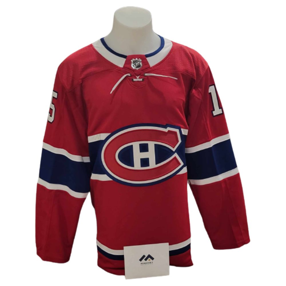 Chandail Officiel Autographié Adidas - Alex Newhook rouge