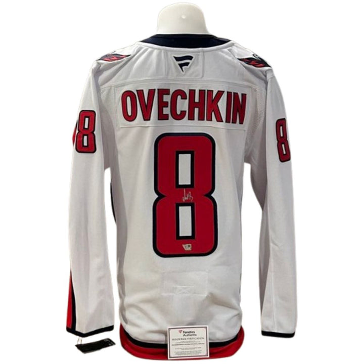 Chandail Officiel Autographié Fanatics Premium - Alexander Ovechkin blanc (goal record)