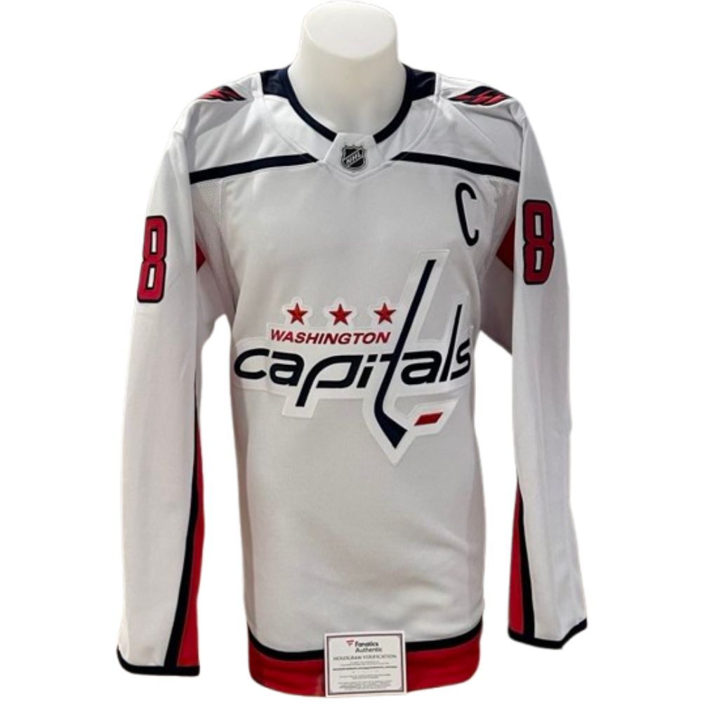 Chandail Officiel Autographié Fanatics Premium - Alexander Ovechkin blanc (goal record)