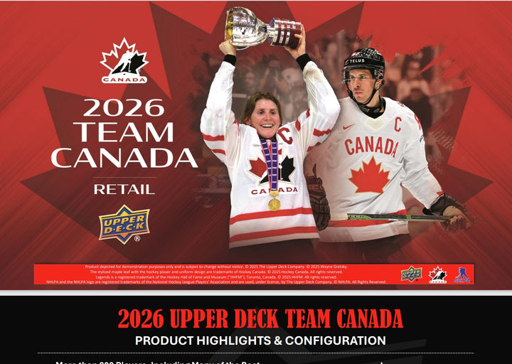 2026 Upper Deck Team Canada Hockey Blaster Box